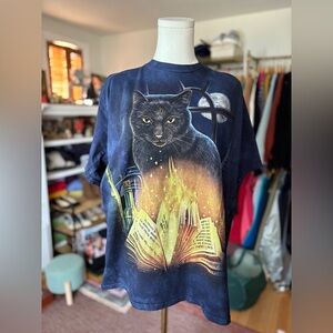 The Mountain Mystical Black Cat Graphic T-Shirt